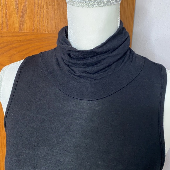 Mock Neck Black Tank Dress/Tunic - Picture 2 of 6